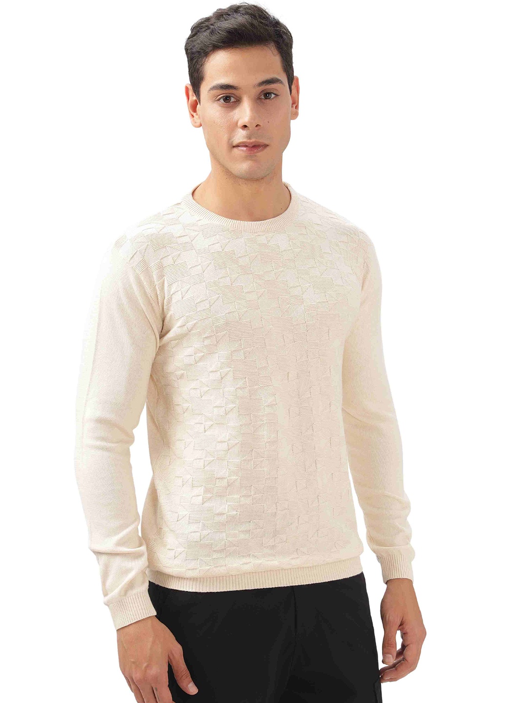 

ilyzly Men T-shirt, Cream