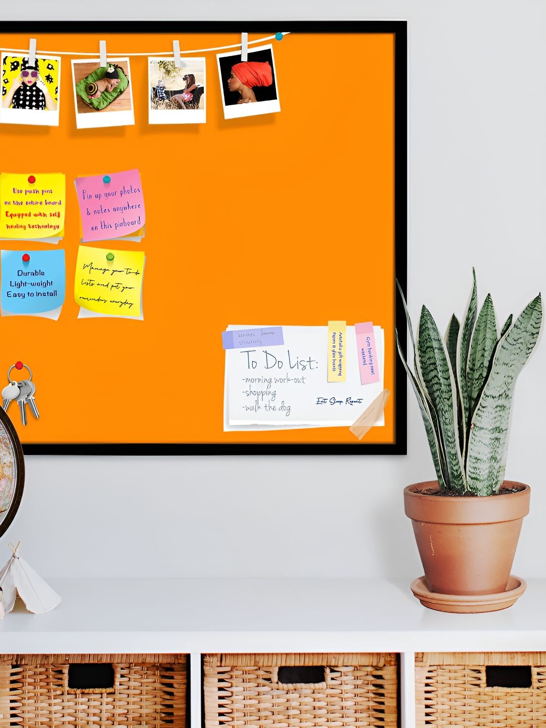 

ArtzFolio Wooden Notice Board, Orange