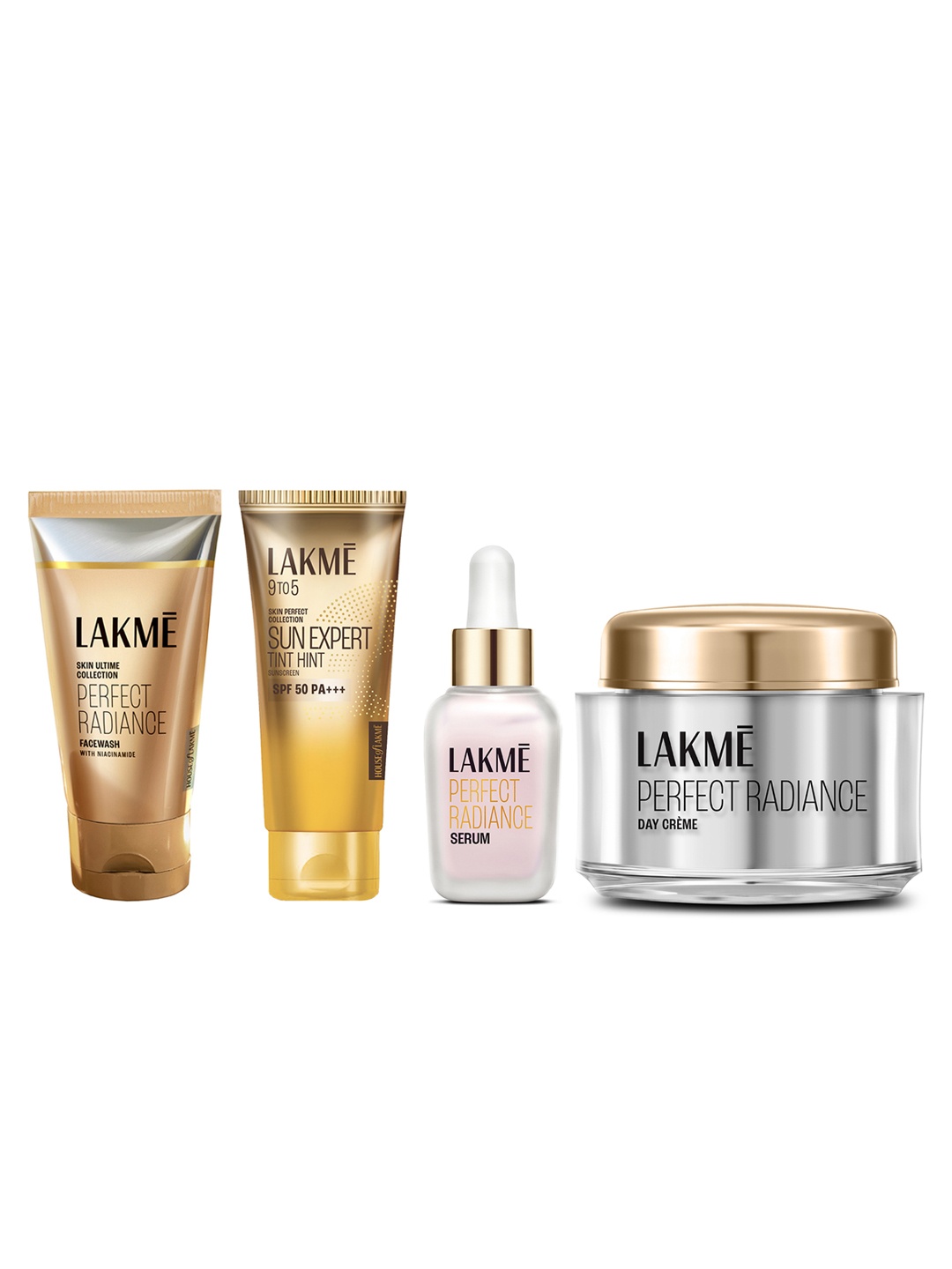 

Lakme Vitamin C Set of Face Serum 15ml + Face Wash 50g + Sunscreen 50ml + Day Cream 50g, Silver