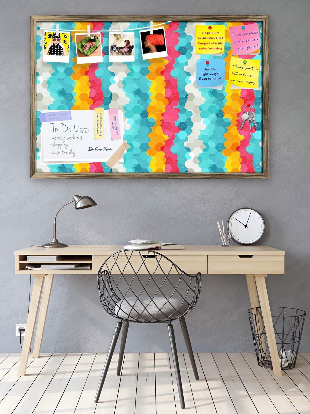 

ArtzFolio Wooden Notice Pin Board, Multi