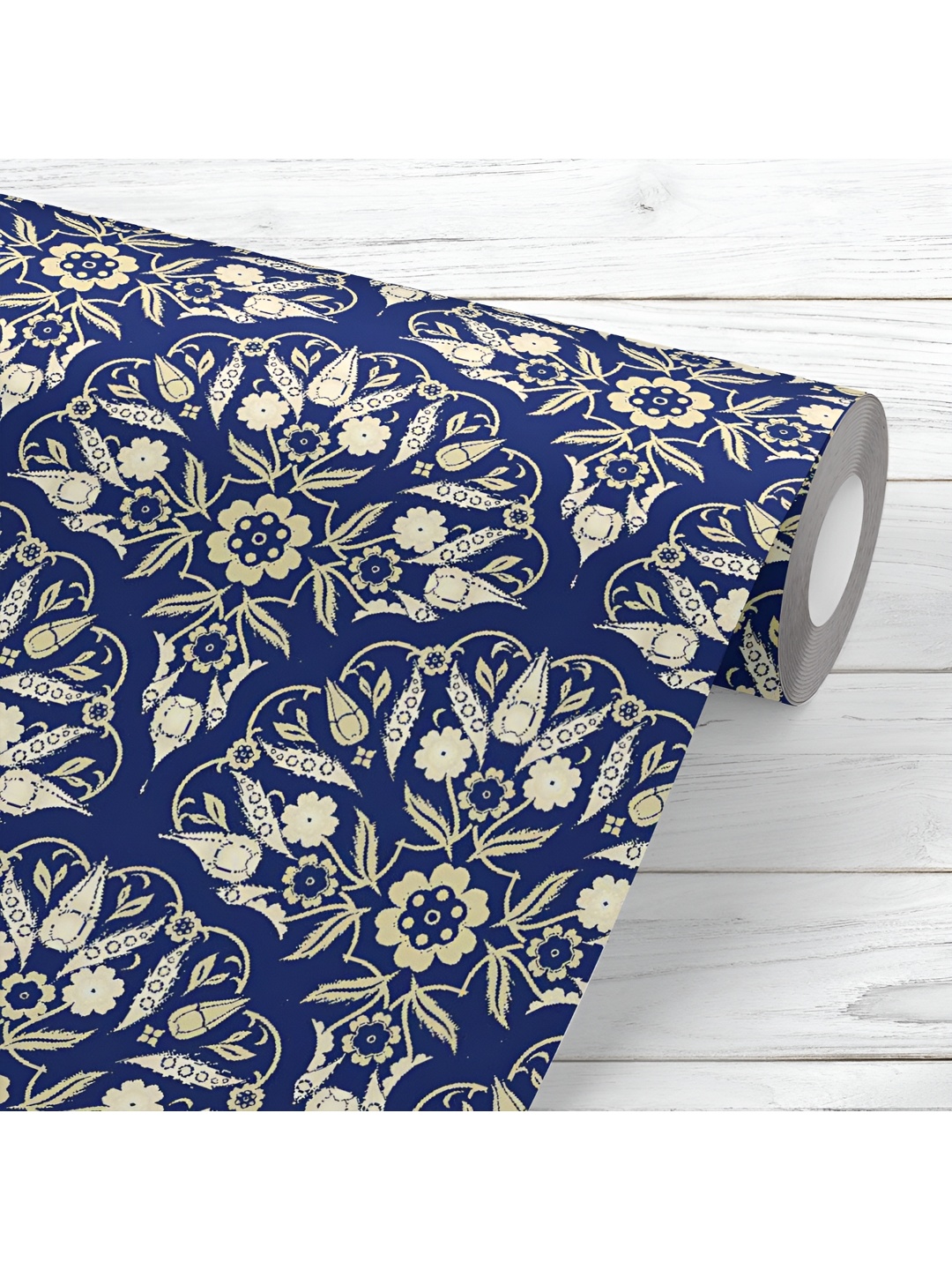 

ArtzFolio Blue & White Floral Printed UV Resistant Wallpaper