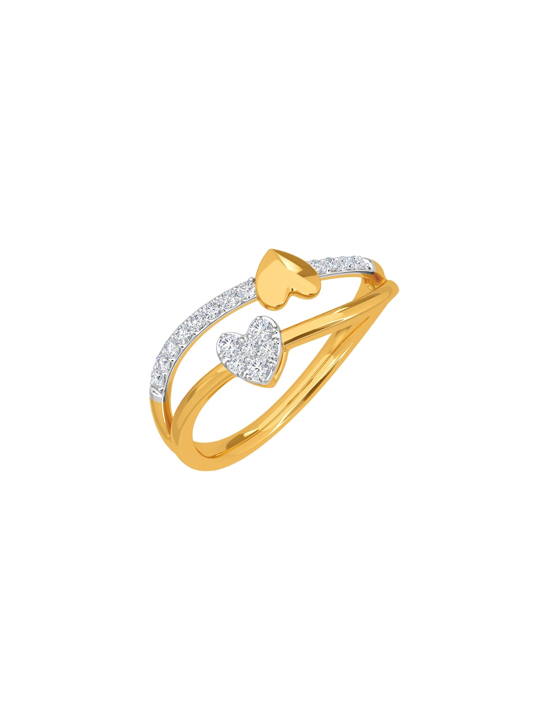 

KISNA DIAMOND AND GOLD JEWELLERY Women 18KT Diamond Finger Ring 2.27g