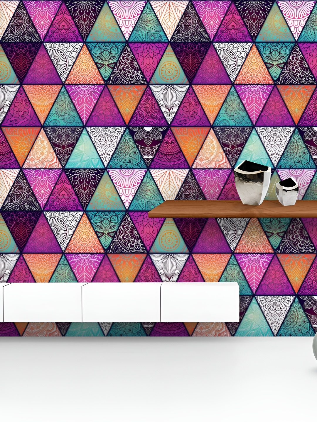 

ArtzFolio Pink & Green Printed UV Resistant Wallpaper