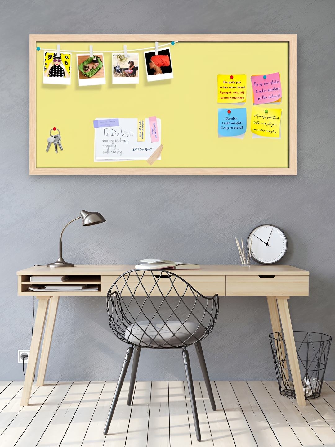 

ArtzFolio Wooden Notice Pin Board, Yellow