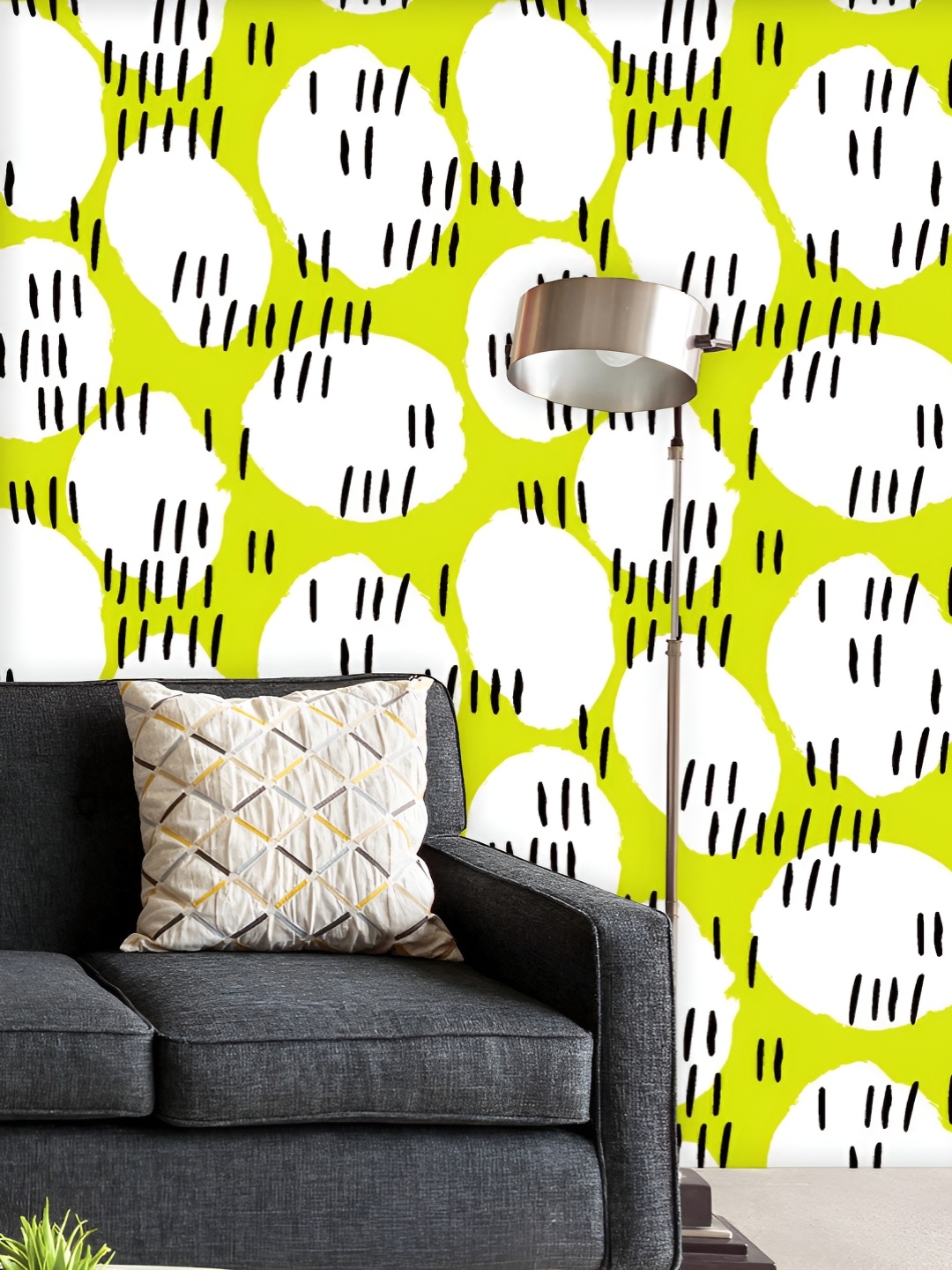 

ArtzFolio Printed UV-Resistant Anti-Bacterial Abstract Spots And Lines Peel & Stick Wallpaper, Multi