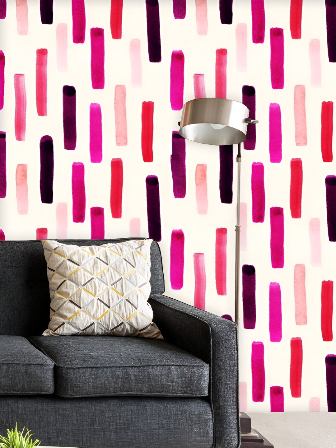 

ArtzFolio Printed UV-Resistant Anti-Bacterial Purple Watercolor Lines Peel & Stick Wallpaper, Multi