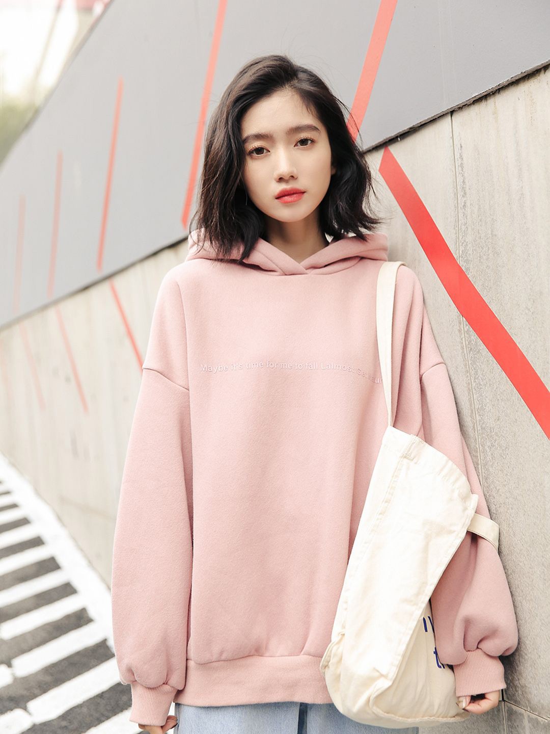 

JC Mode Women Cotton Casual Sweatshirt, Pink