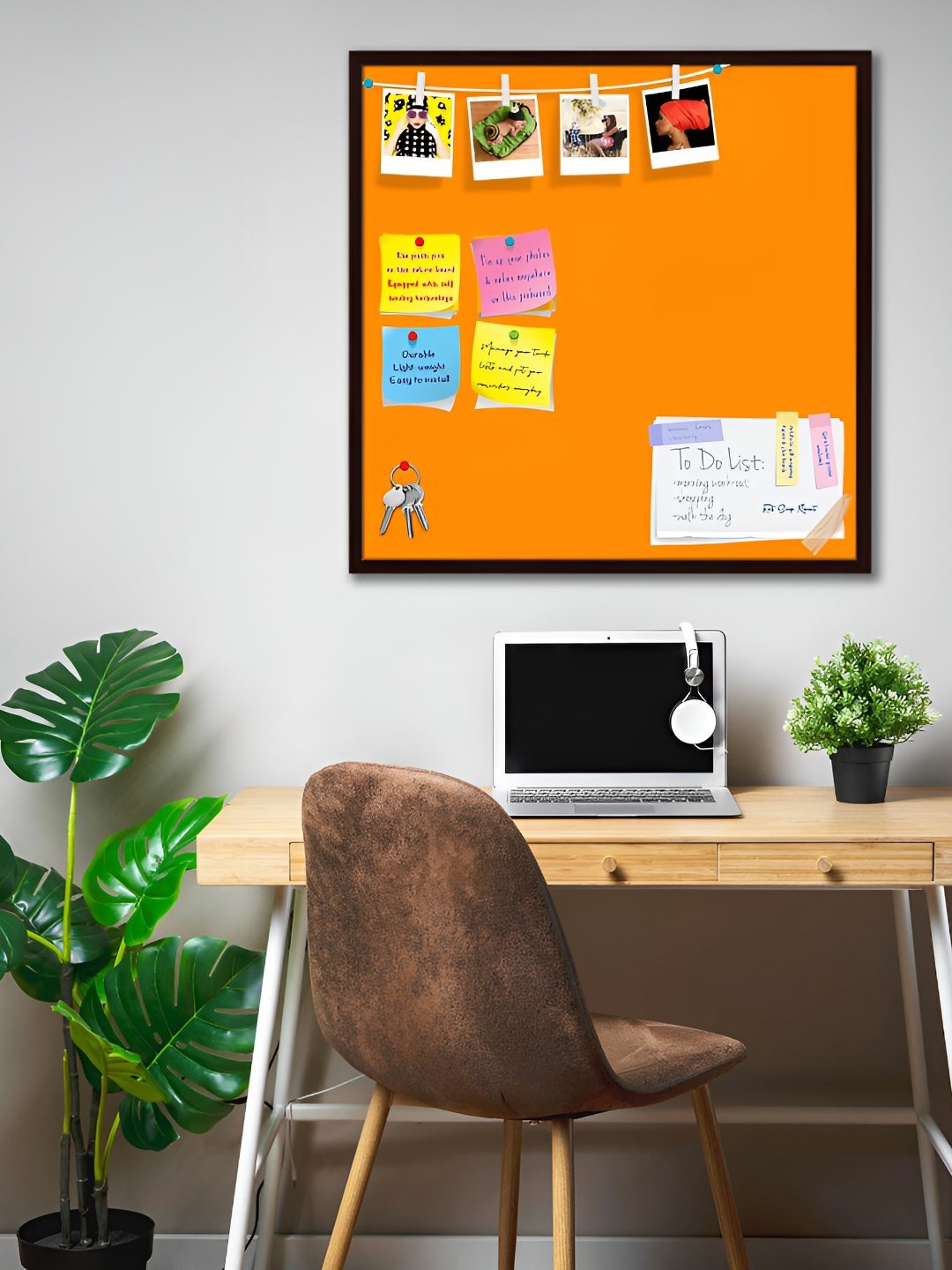 

ArtzFolio Wooden Notice Pin Board, Orange