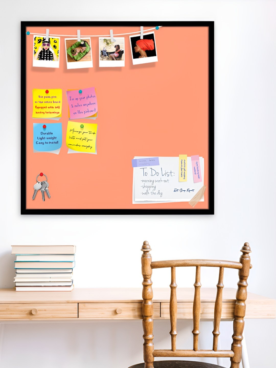 

ArtzFolio Wooden Notice Pin Board, Red