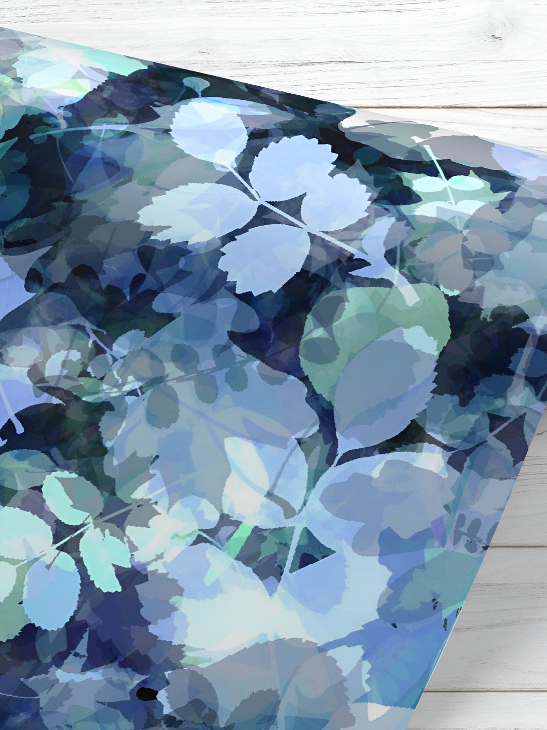 

ArtzFolio Blue & White Floral Printed UV Resistant Wallpaper