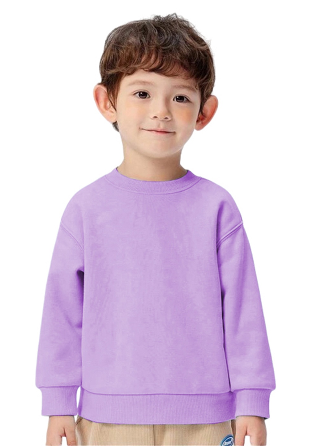 

TABADTOD Unisex Kids Solid Hooded Sweatshirt, Lavender