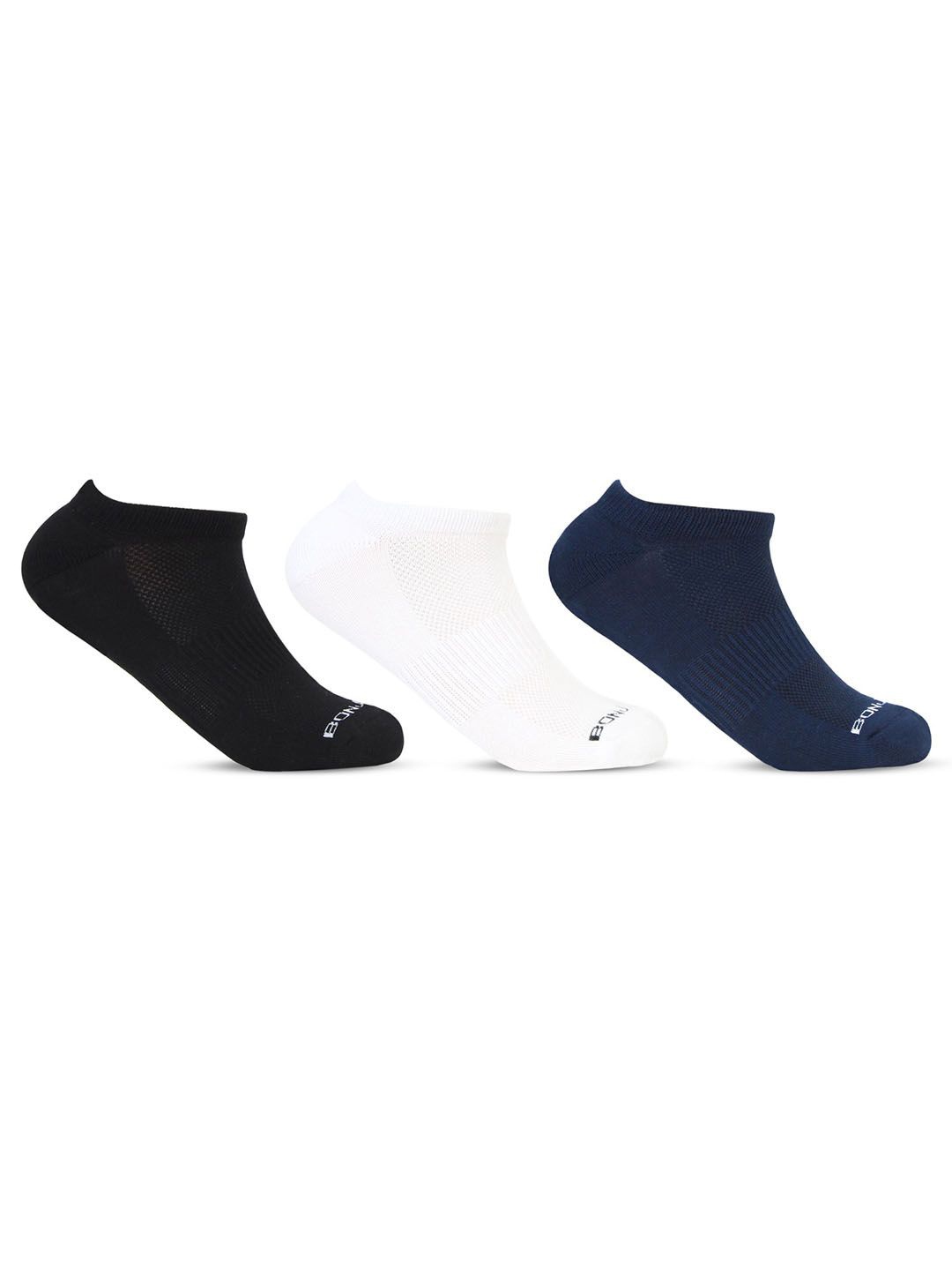 

Bonjour Men Pack Of 3 Ankle Length Socks, White