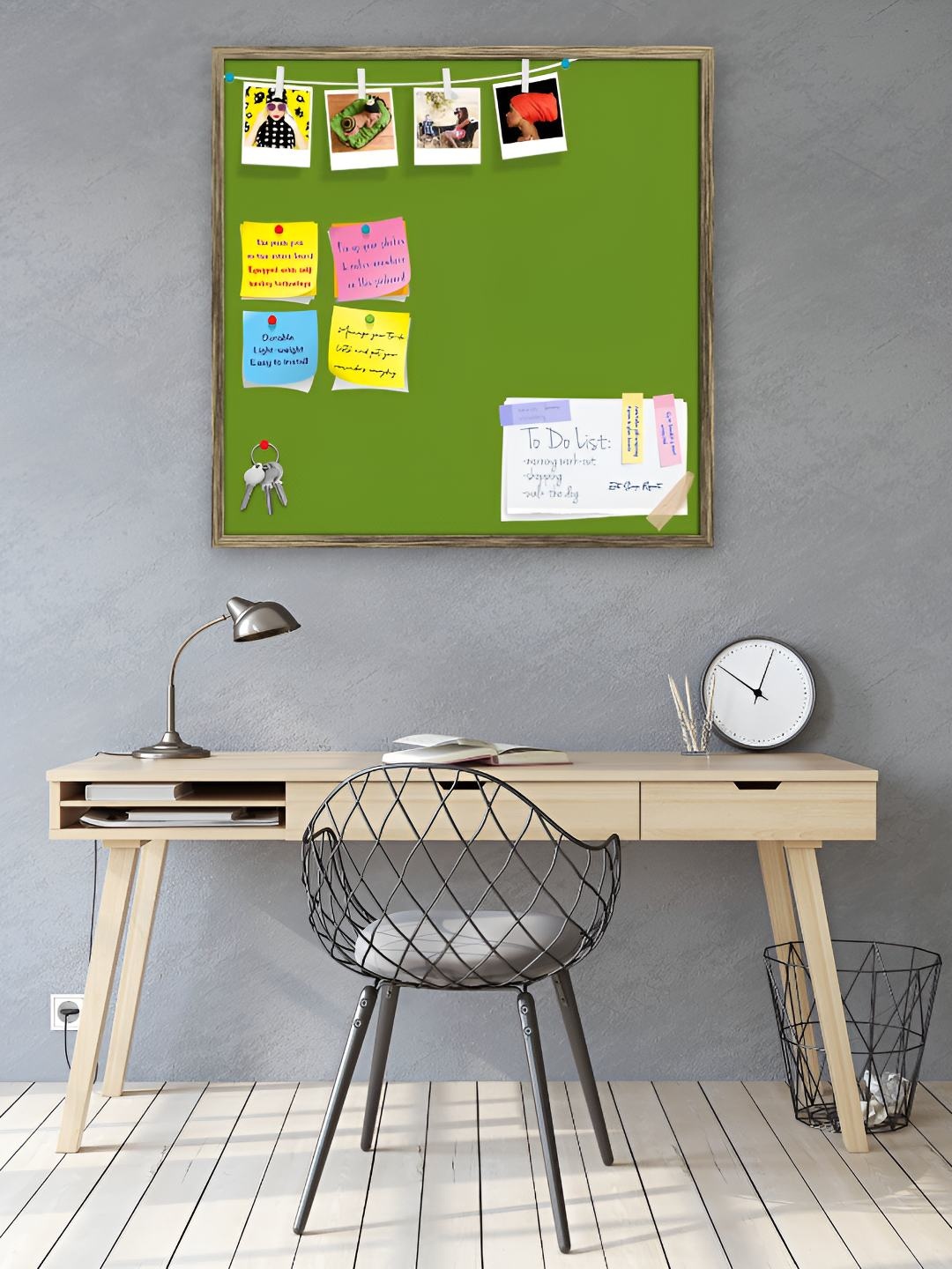 

ArtzFolio Wooden Notice Pin Board, Green