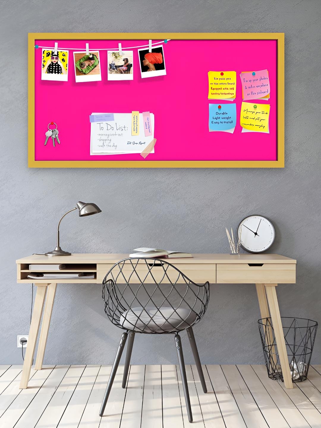 

ArtzFolio Wooden Notice Pin Board, Pink
