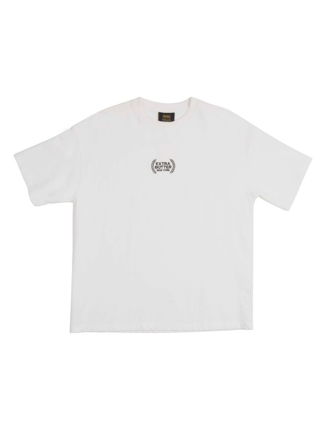 

Extra Butter Unisex Black Embroidery Tee, White