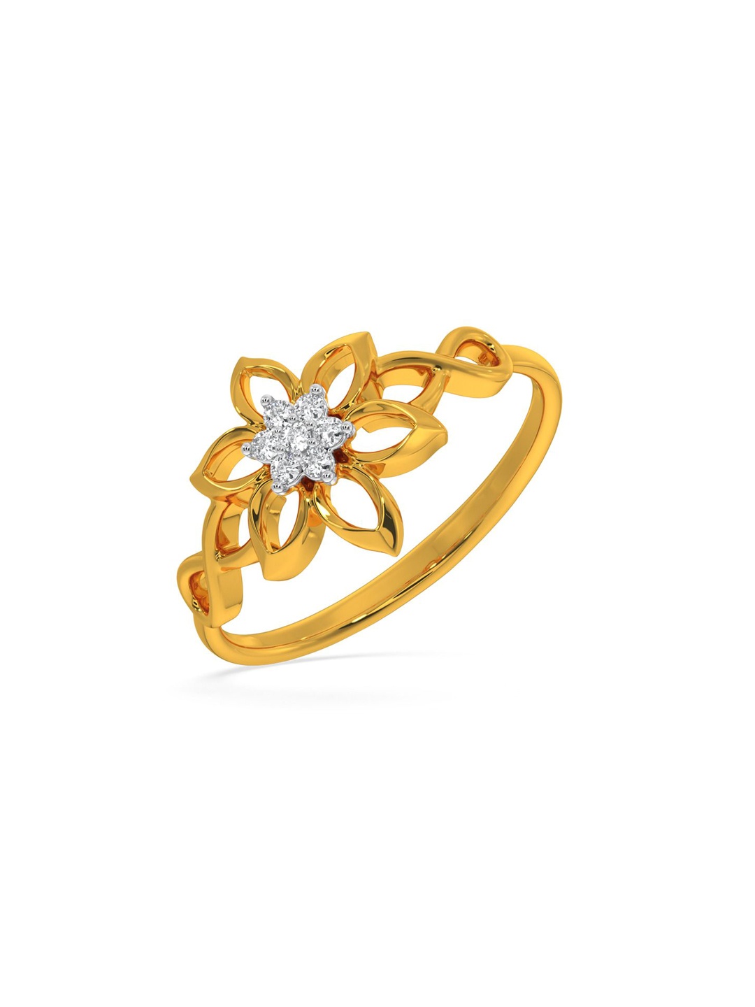 

KISNA DIAMOND AND GOLD JEWELLERY 18KT Diamond Finger Ring-1.71g