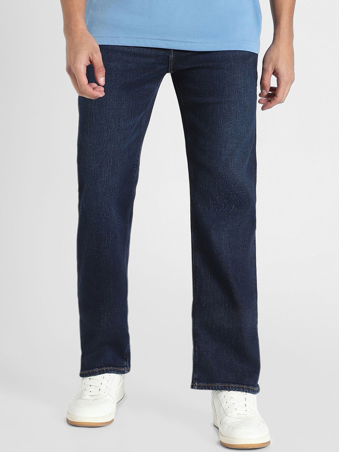 

AMERICAN EAGLE OUTFITTERS Men Regular Fit Mid-Rise Jeans, Navy blue