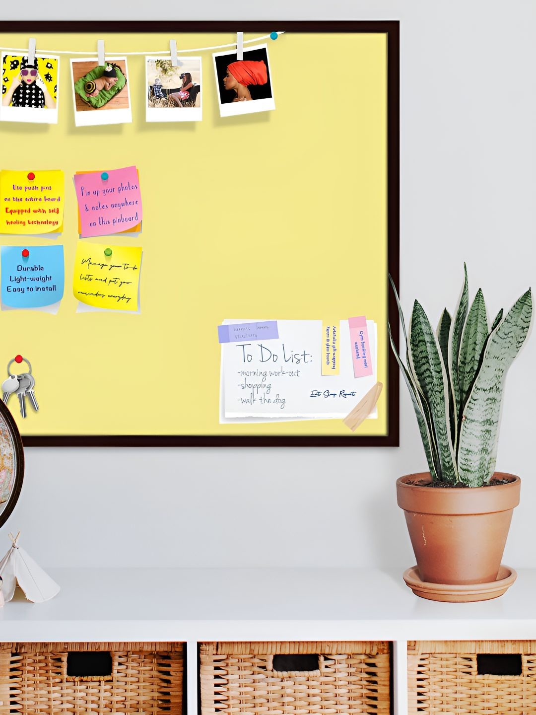 

ArtzFolio Wooden Notice Pin Board, Yellow