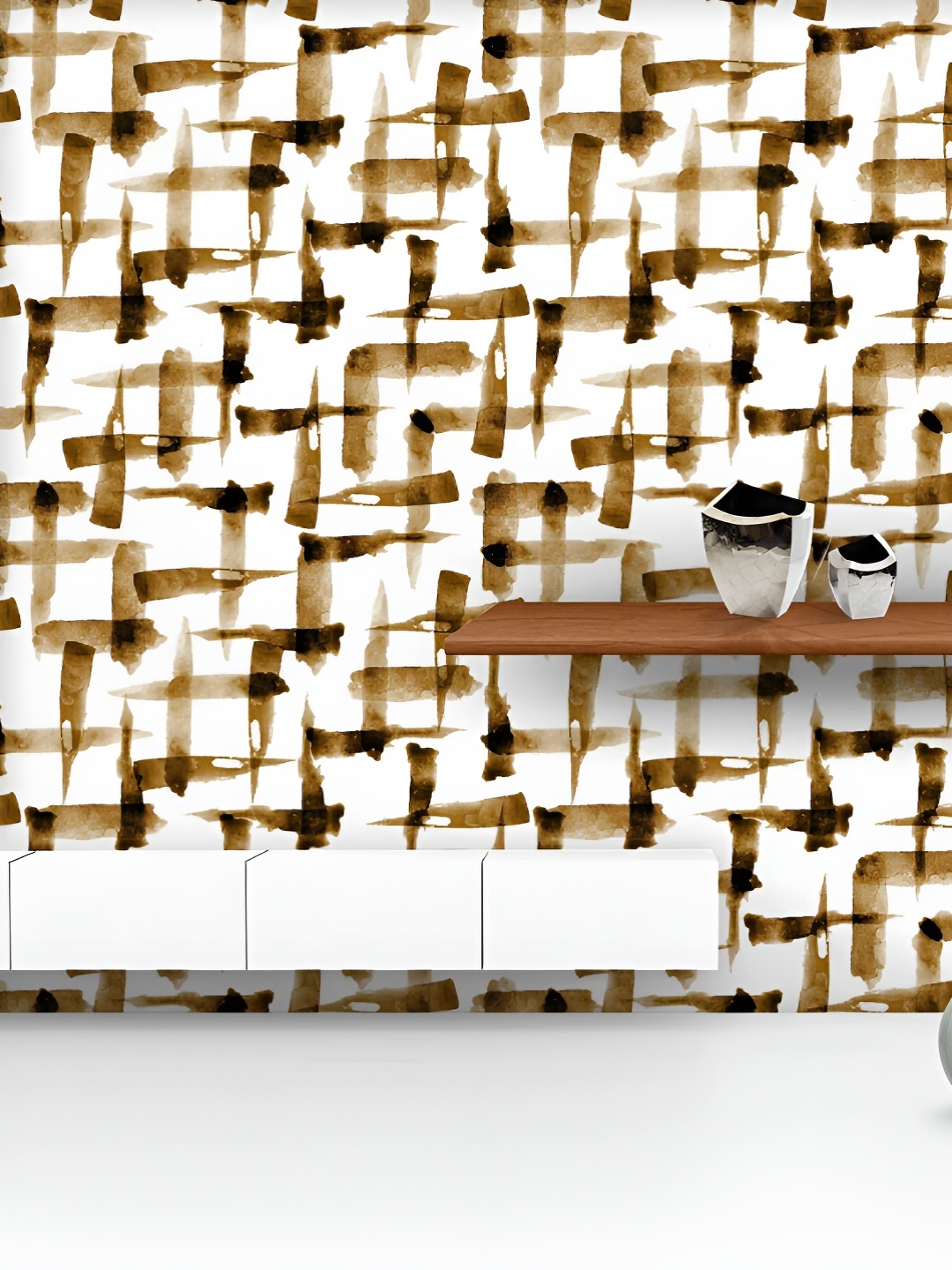 

ArtzFolio Printed UV-Resistant Anti-Bacterial Abstract Brush Stroke Peel & Stick Wallpaper, Multi