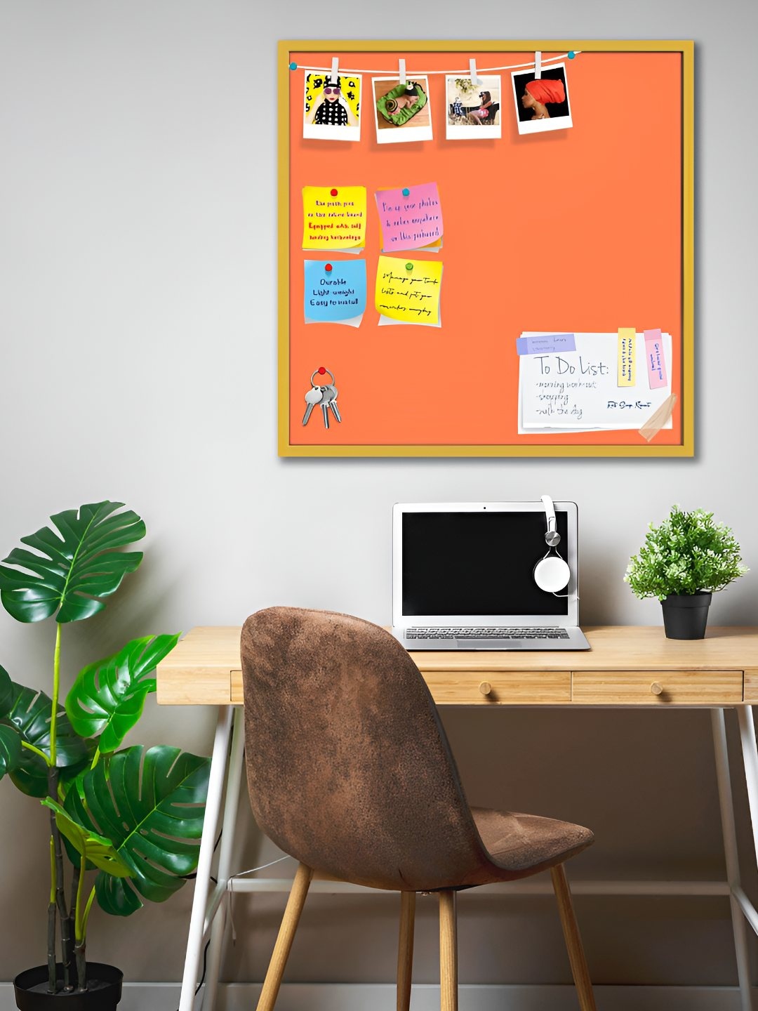 

ArtzFolio Wooden Notice Board, Orange