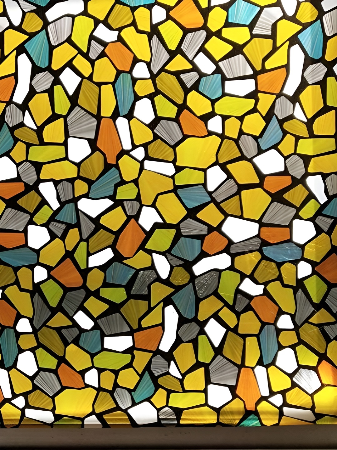 

CVANU Yellow & Brown Abstract Printed Window Wall Sticker