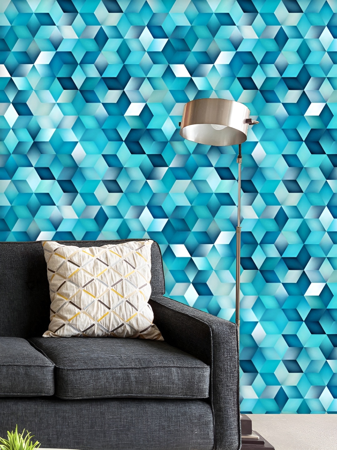 

ArtzFolio Blue & White Printed UV Resistant Wallpaper
