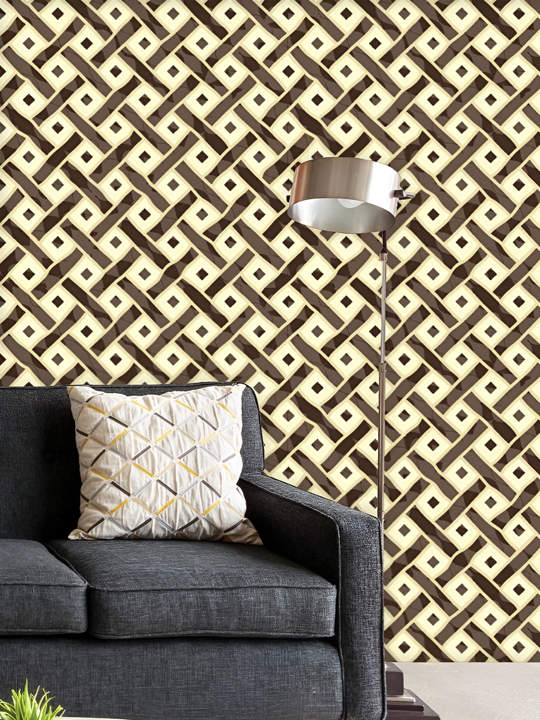 

ArtzFolio Printed UV-Resistant Anti-Bacterial Hand-Drawn Geometric Art Peel & Stick Wallpaper, Multi