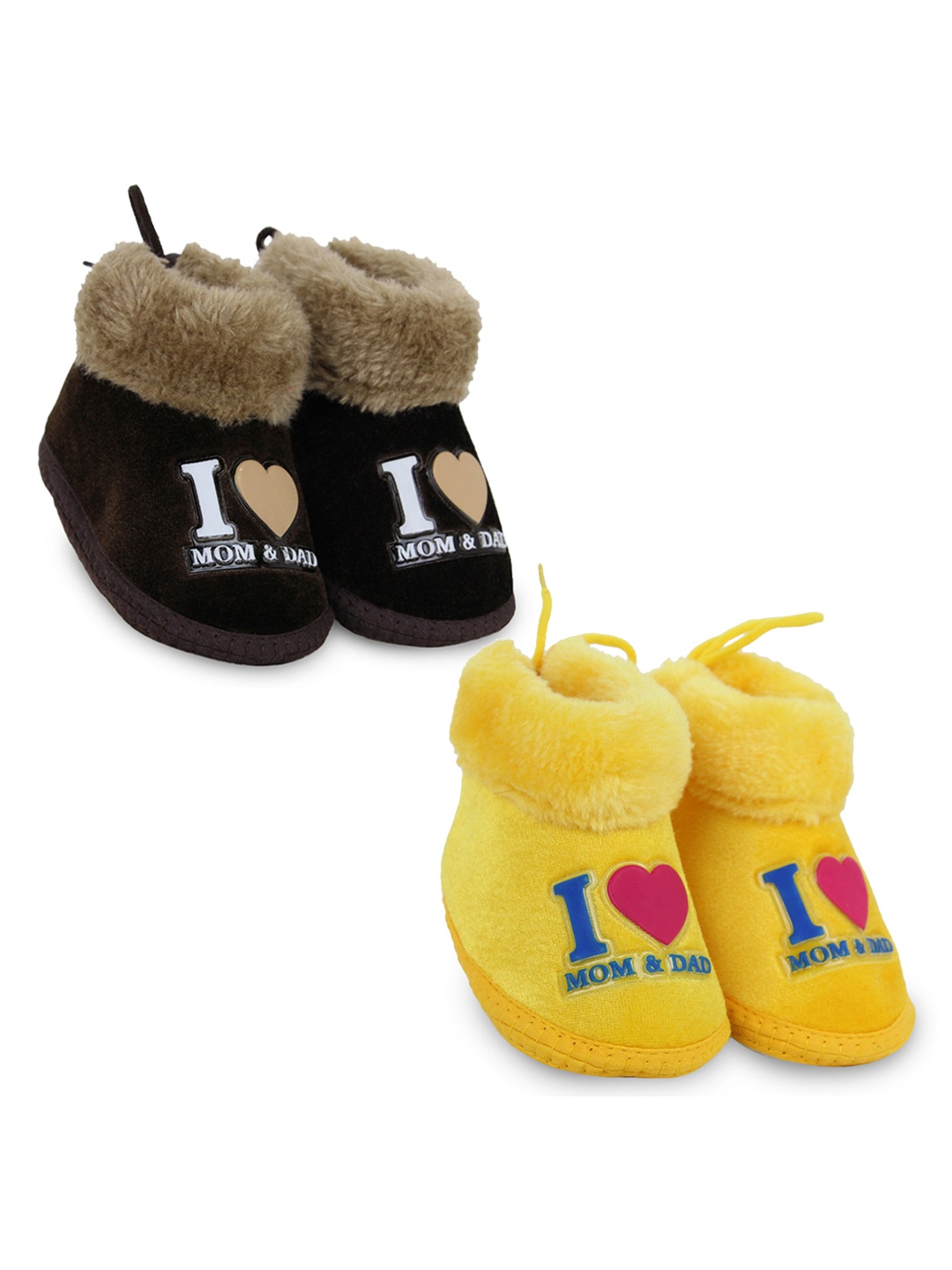

BAESD Unisex Kids Cotton Booties, Yellow