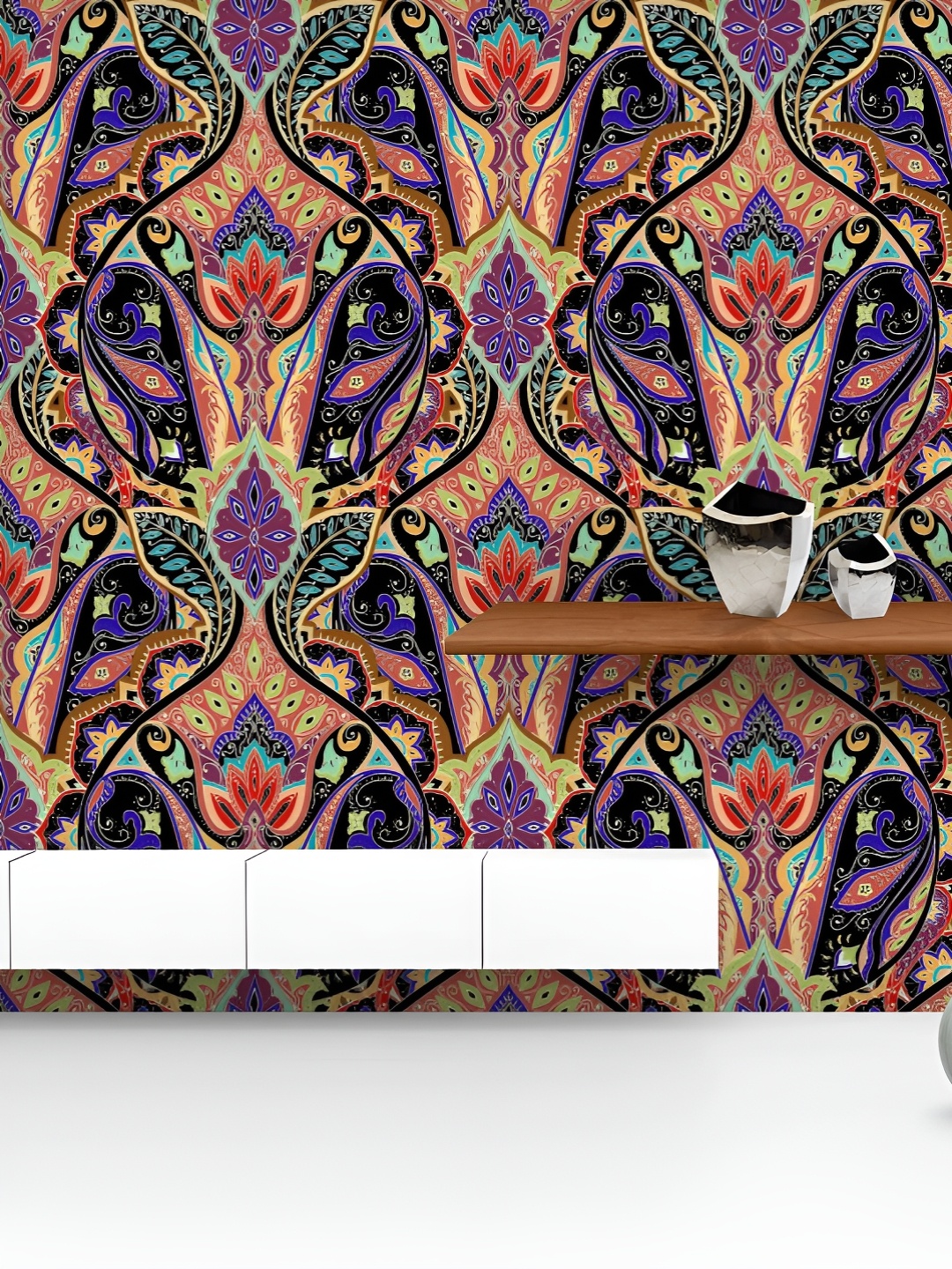 

ArtzFolio Brown & Black Printed Peel & Stick Wallpaper