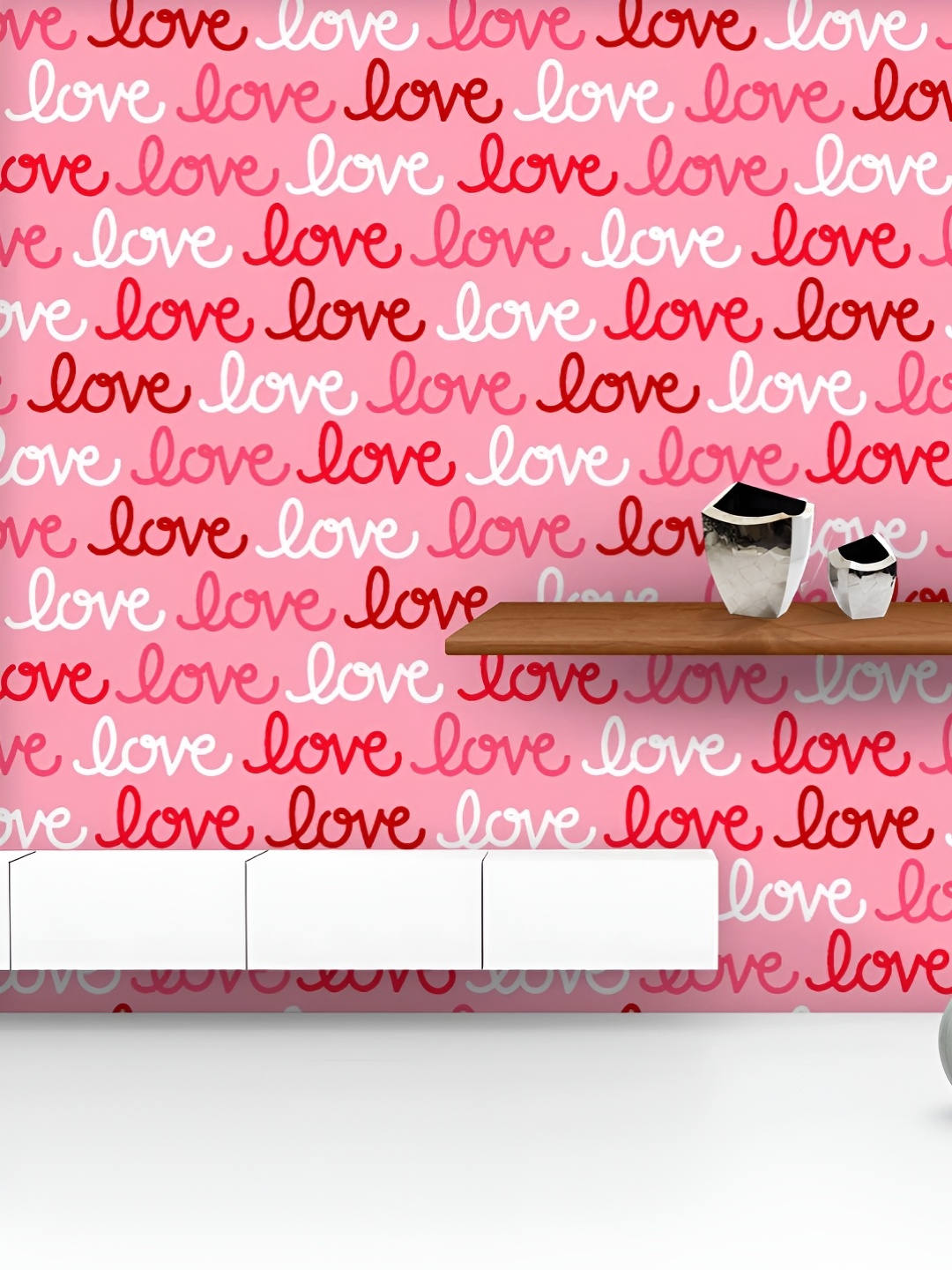 

ArtzFolio Printed UV-Resistant Anti-Bacterial Valentine Day Love Peel & Stick Wallpaper, Multi