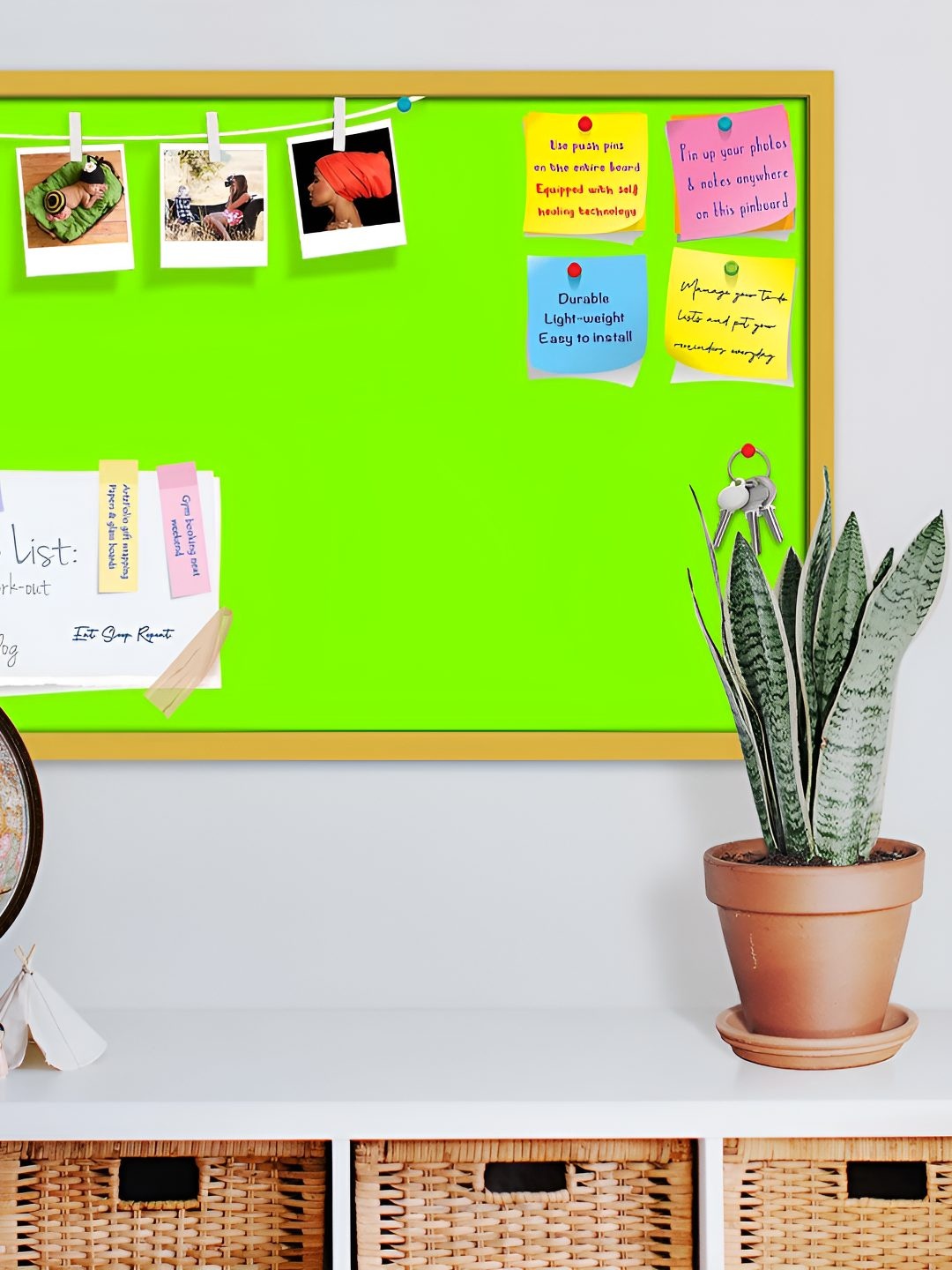 

ArtzFolio Wooden Notice Pin Board, Green