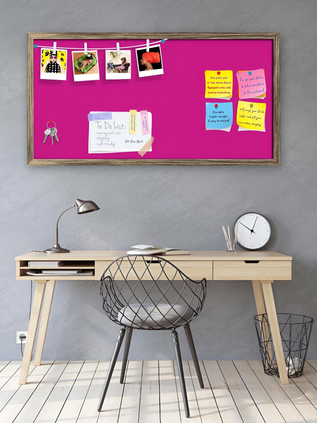 

ArtzFolio Wooden Notice Pin Board, Pink