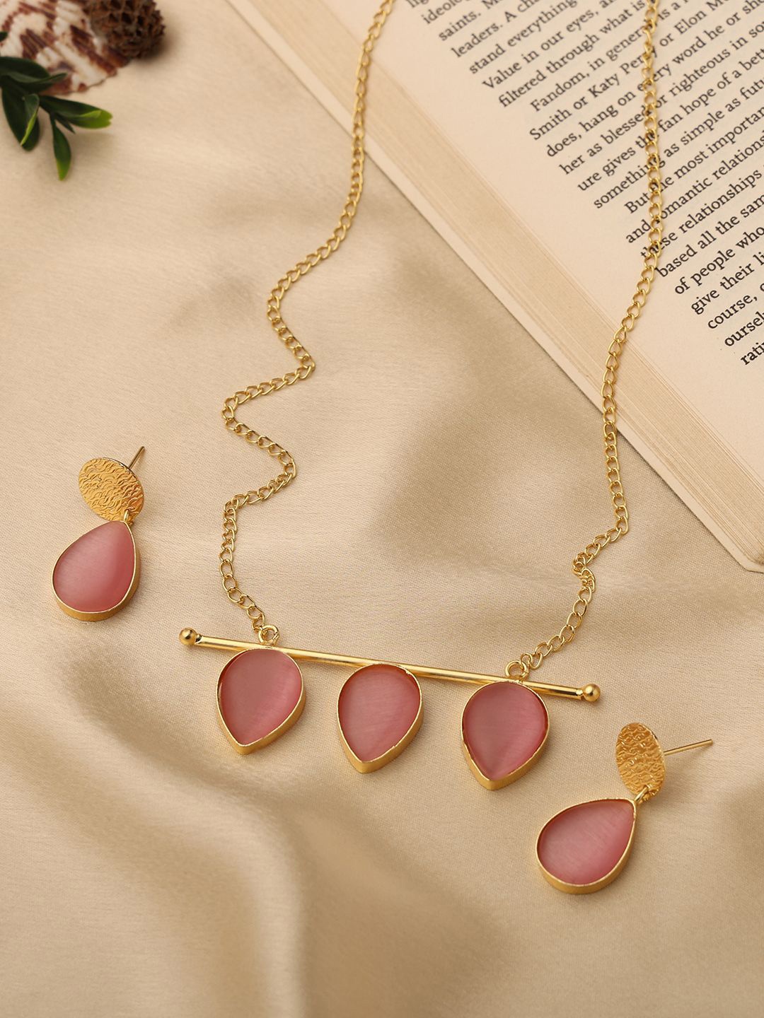 

PATOLA BY VJ Gold-Plated Stone Studded Jewellery Set