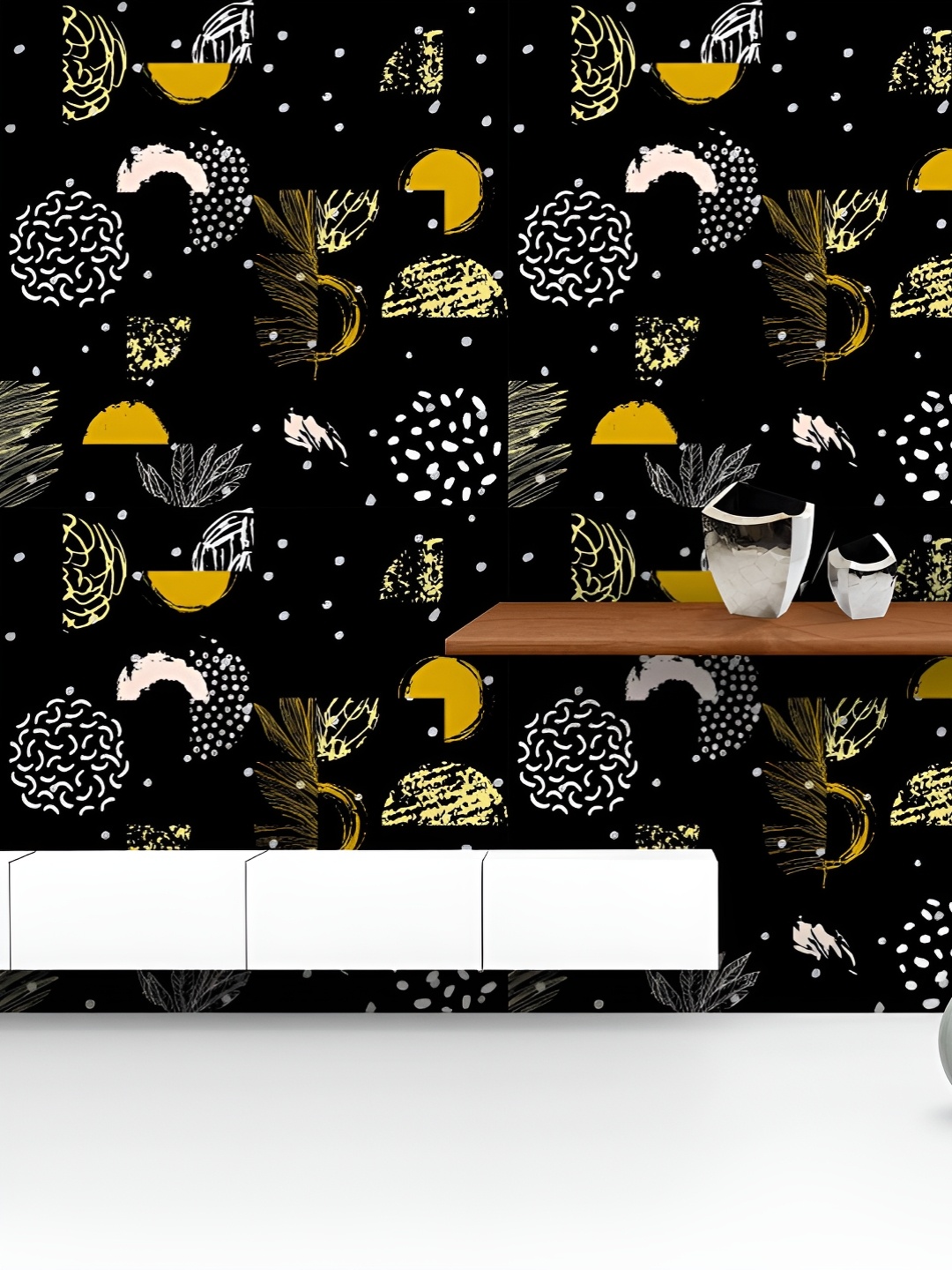 

ArtzFolio Printed UV-Resistant Anti-Bacterial Modern Elements Peel & Stick Wallpaper, Multi