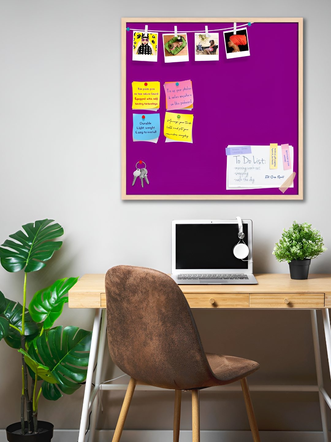 

ArtzFolio Wooden Notice Pin Board, Purple