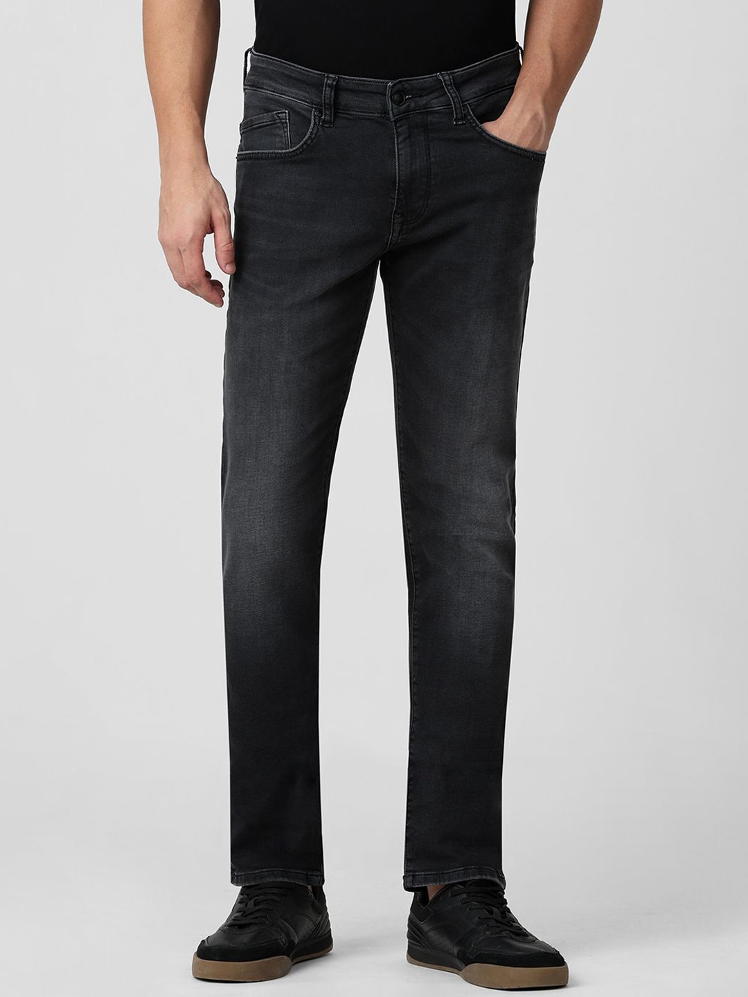 

Mufti Men Skinny Fit Mid-Rise Stretchable Jeans, Charcoal