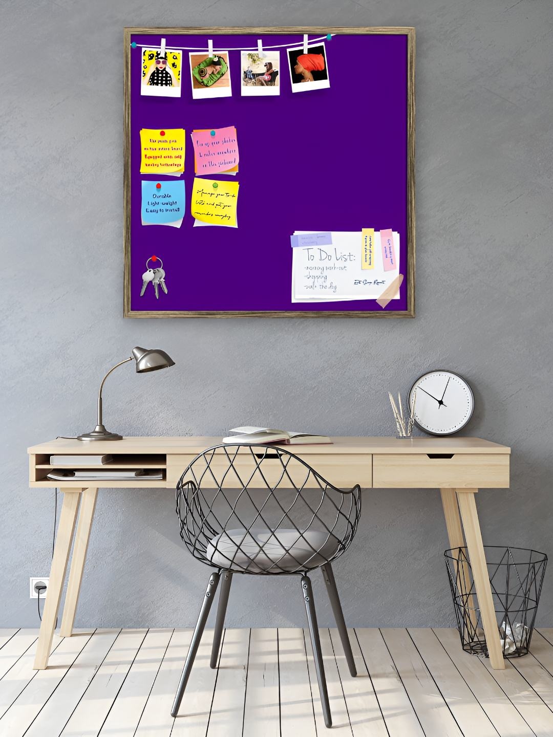 

ArtzFolio Wooden Notice Pin Board, Purple