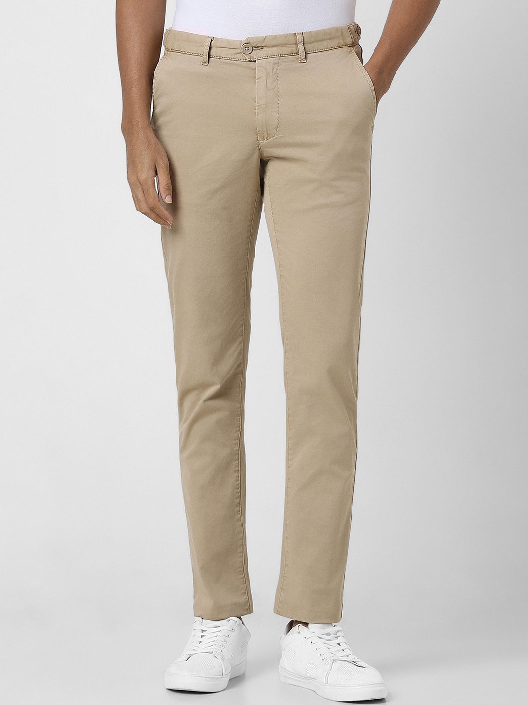 

Van Heusen Sport Men Textured Slim Fit Trousers, Beige