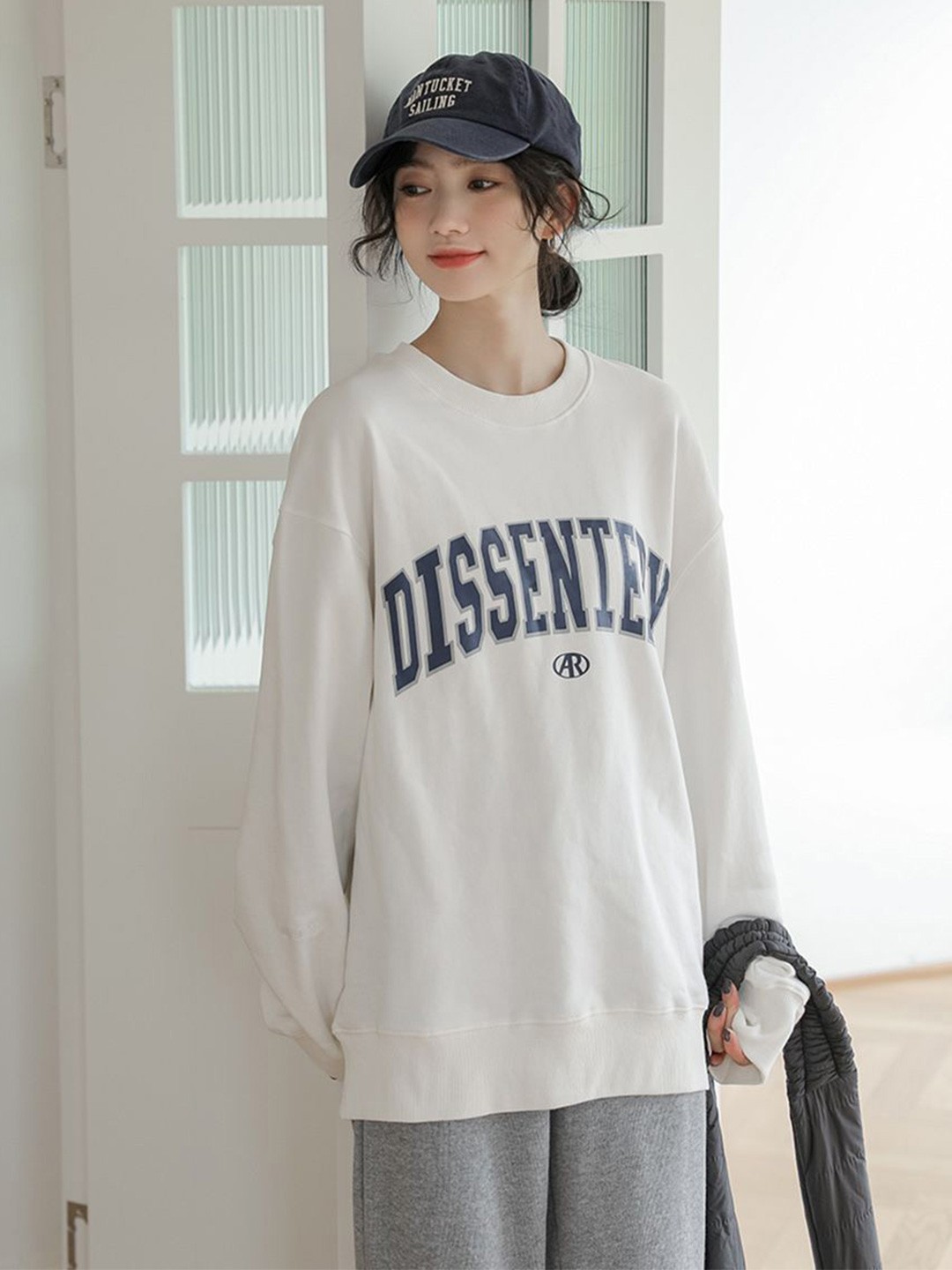 

JC Mode Women Pullover Sweatshirt, White