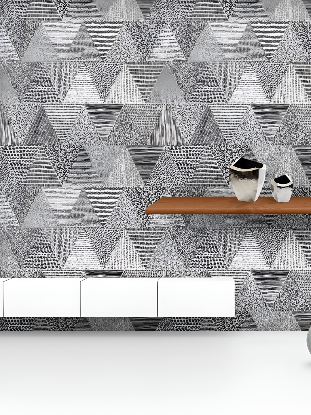 

ArtzFolio Printed UV-Resistant Anti-Bacterial Black & White Doodle Peel & Stick Wallpaper, Multi