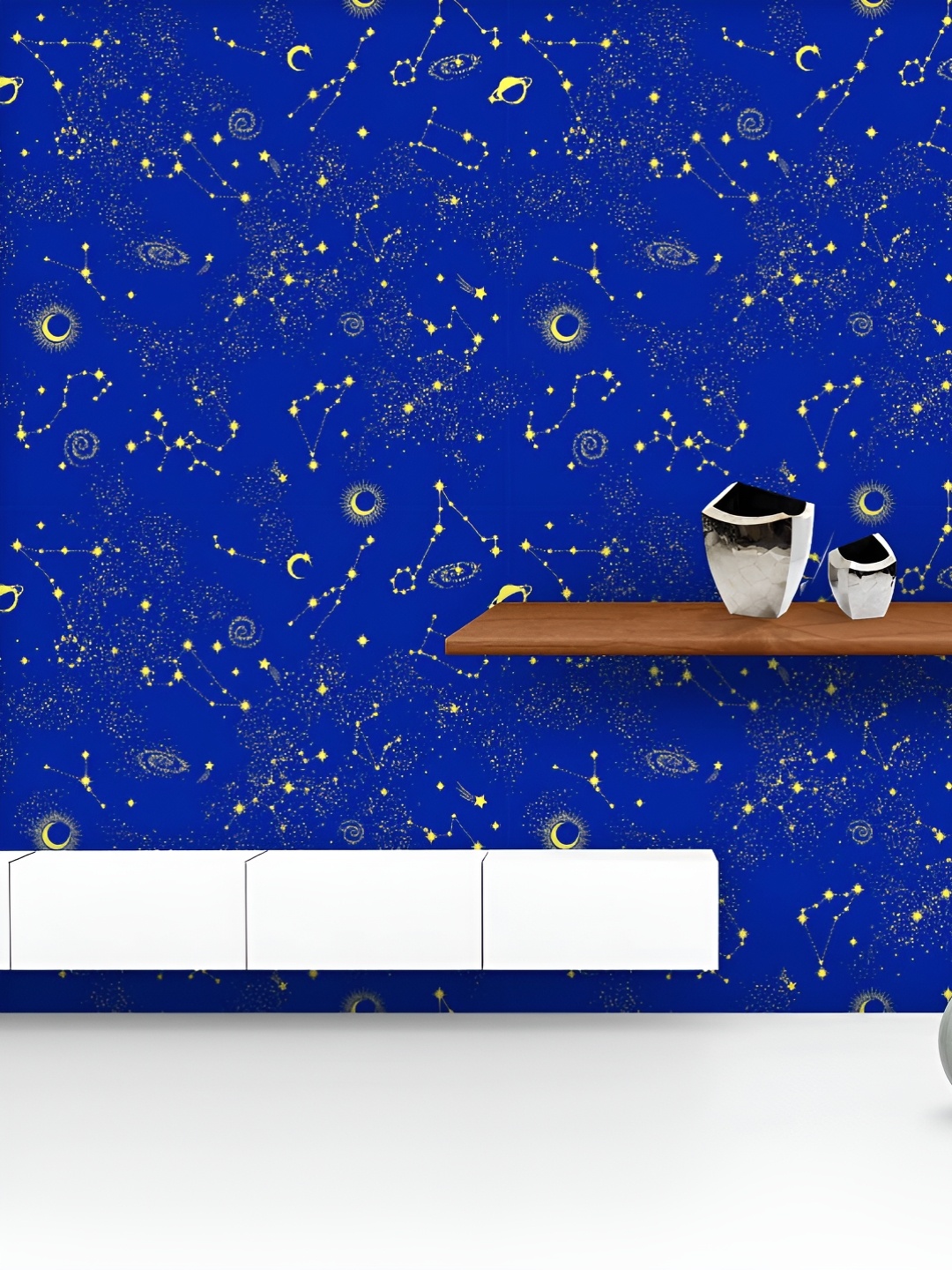 

ArtzFolio Printed UV-Resistant Anti-Bacterial Space Galaxy Constellation Peel & Stick Wallpaper, Multi