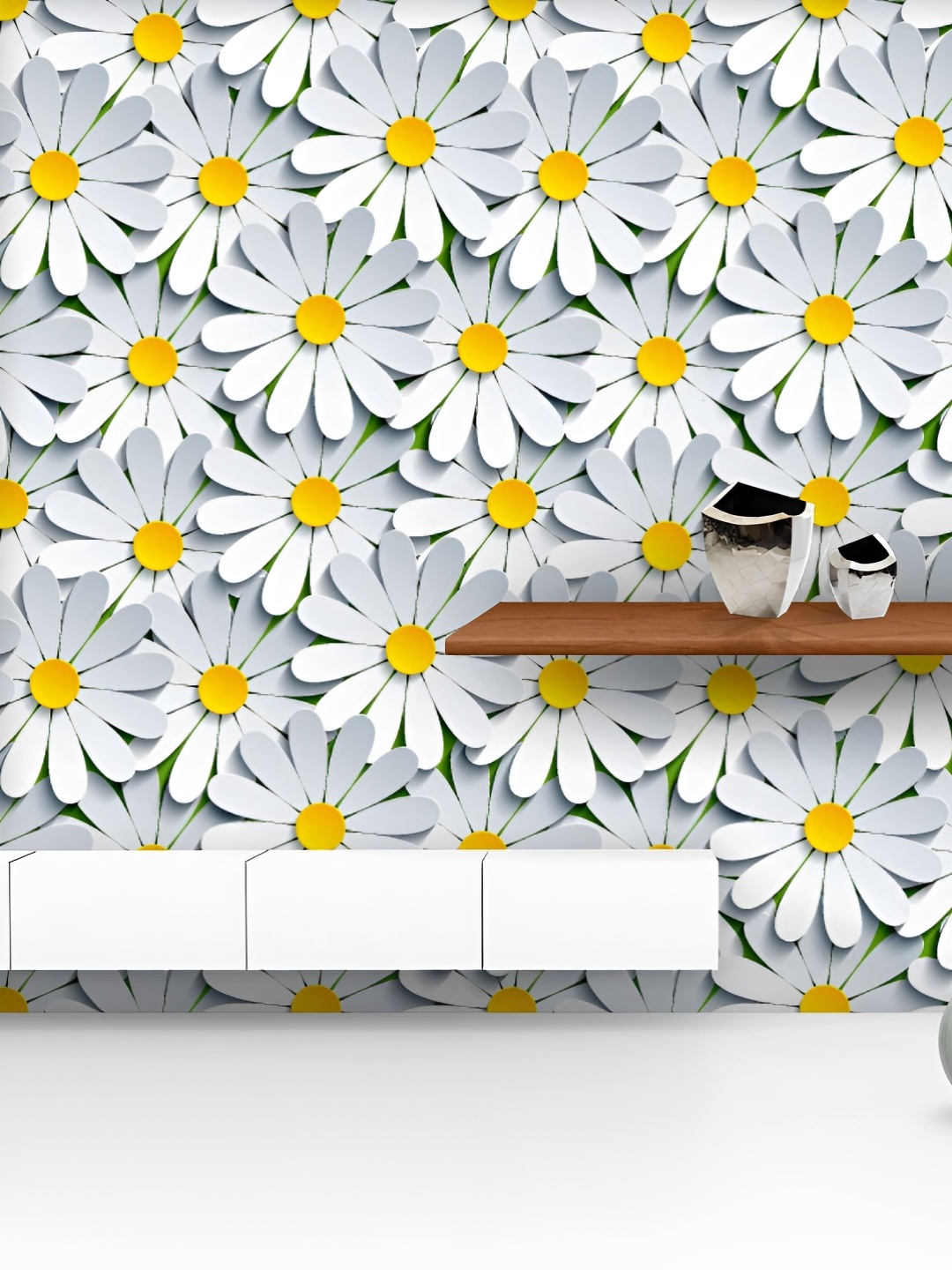 

ArtzFolio Printed UV-Resistant Anti-Bacterial Floral D Pattern Peel & Stick Wallpaper, Multi