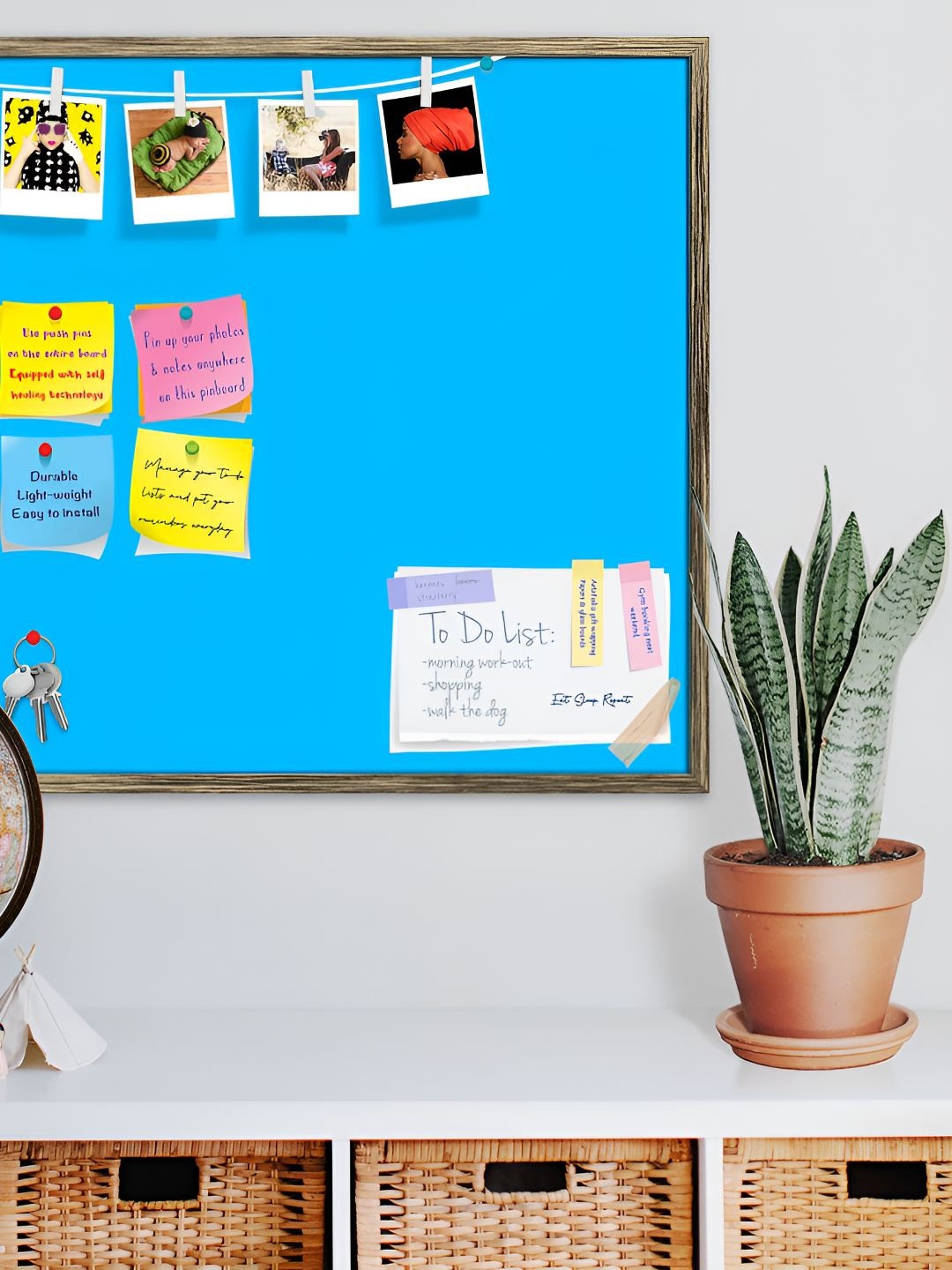 

ArtzFolio Wooden Notice Pin Board, Blue