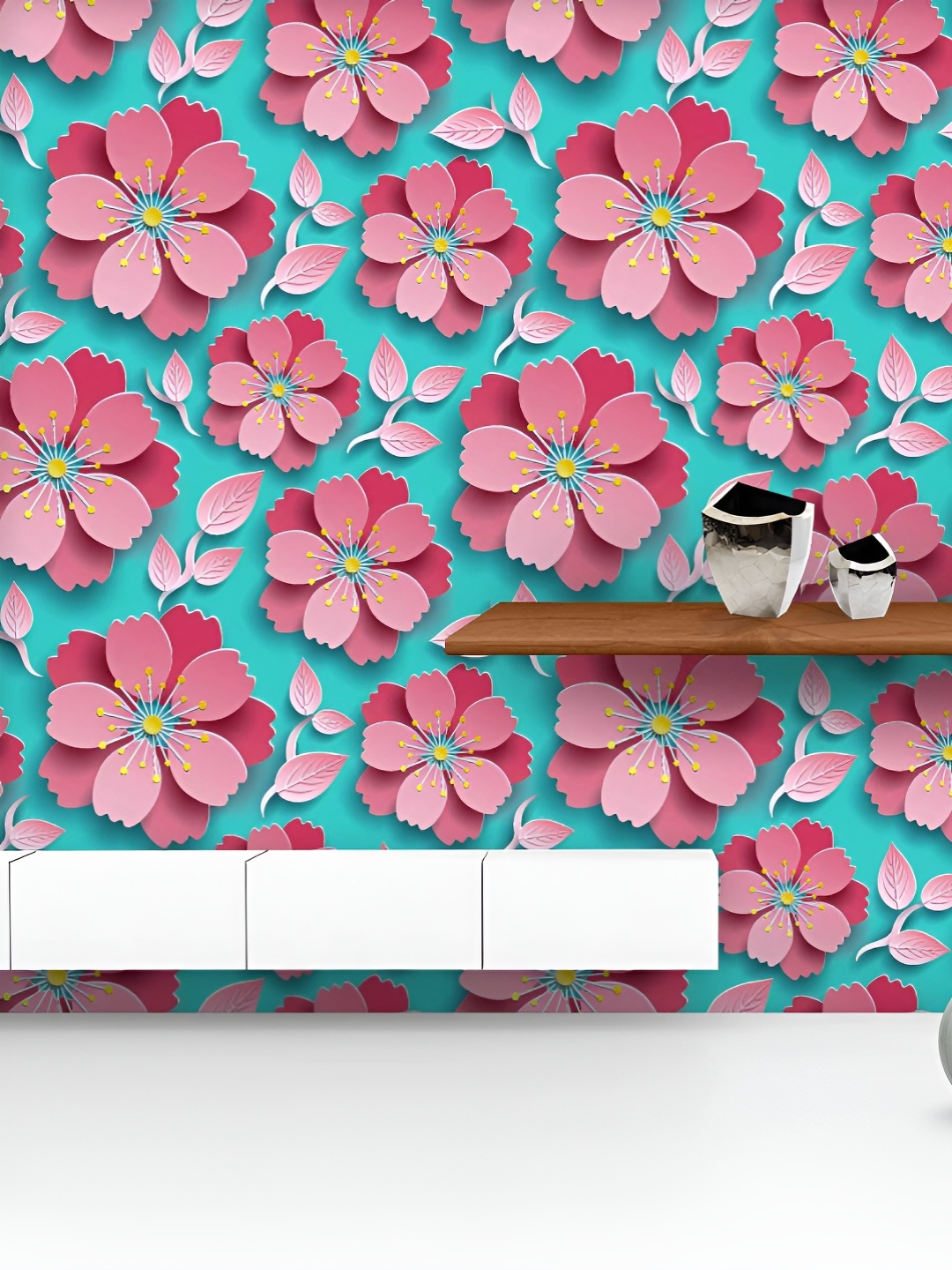 

ArtzFolio Printed UV-Resistant Anti-Bacterial D Floral Peel & Stick Wallpaper, Multi