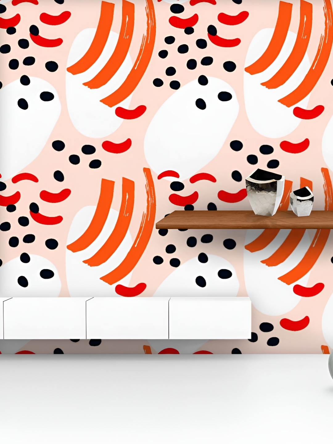 

ArtzFolio Printed UV-Resistant Anti-Bacterial Abstract Brush Stroke Peel & Stick Wallpaper, Multi