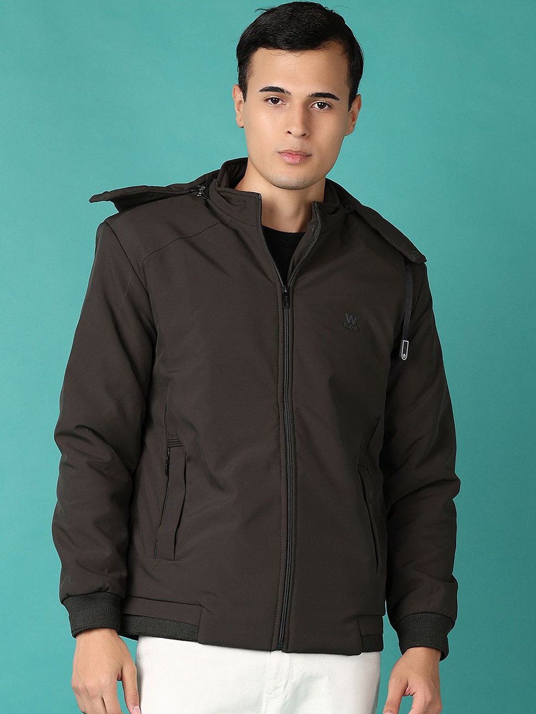 

V-Mart Men Bomber Jacket, Grey