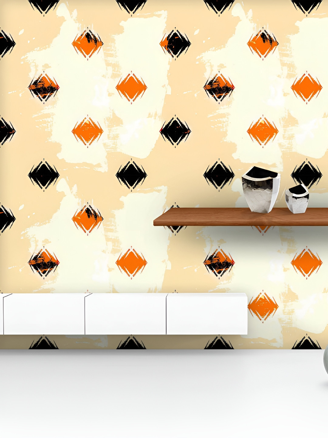 

ArtzFolio Printed UV-Resistant Anti-Bacterial Abstract Brush Stroke Peel & Stick Wallpaper, Multi