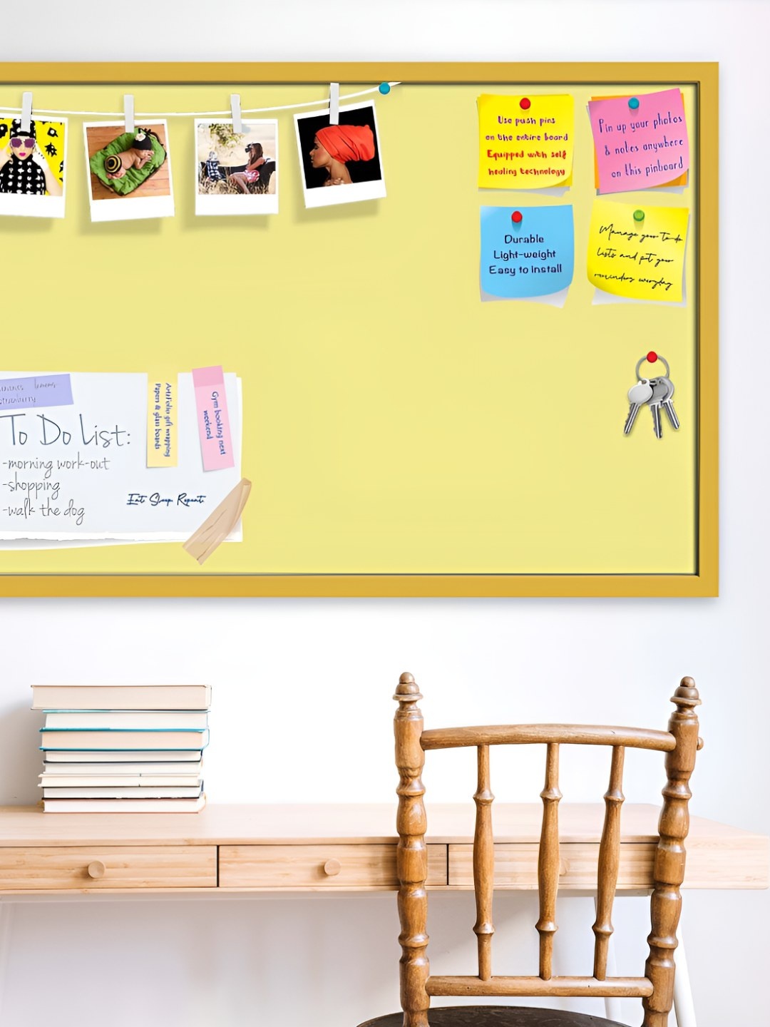 

ArtzFolio Wooden Notice Pin Board, Yellow