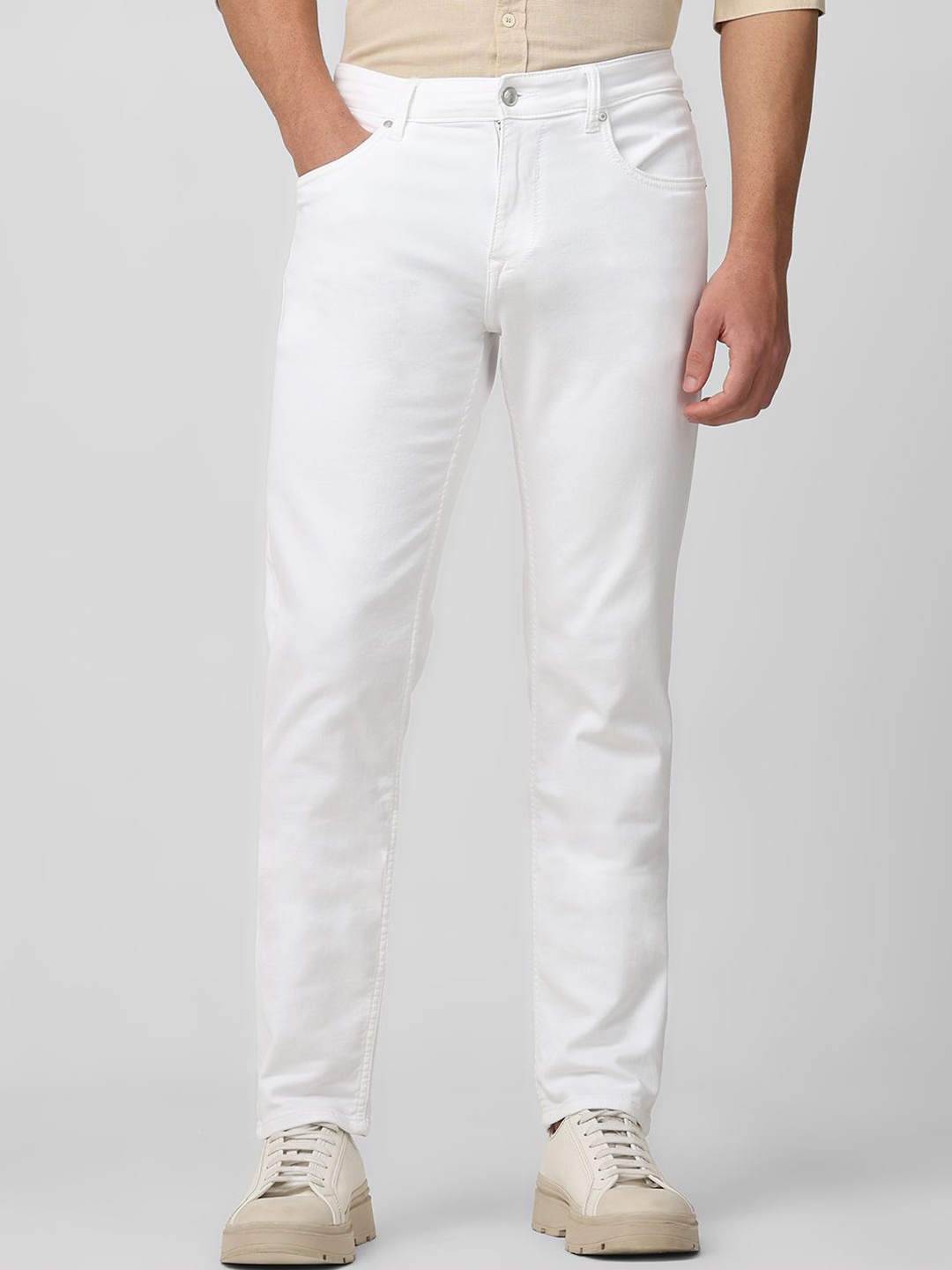 

Mufti Men Mid-Rise Straight Fit Stretchable Jeans, White