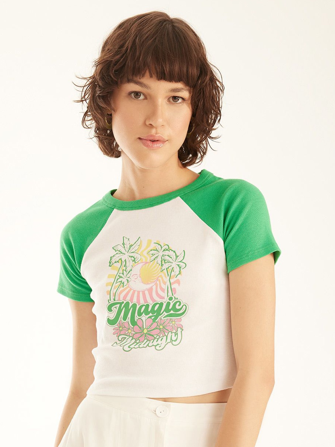 

DeFacto Girls Printed Cut Outs T-shirt, Na
